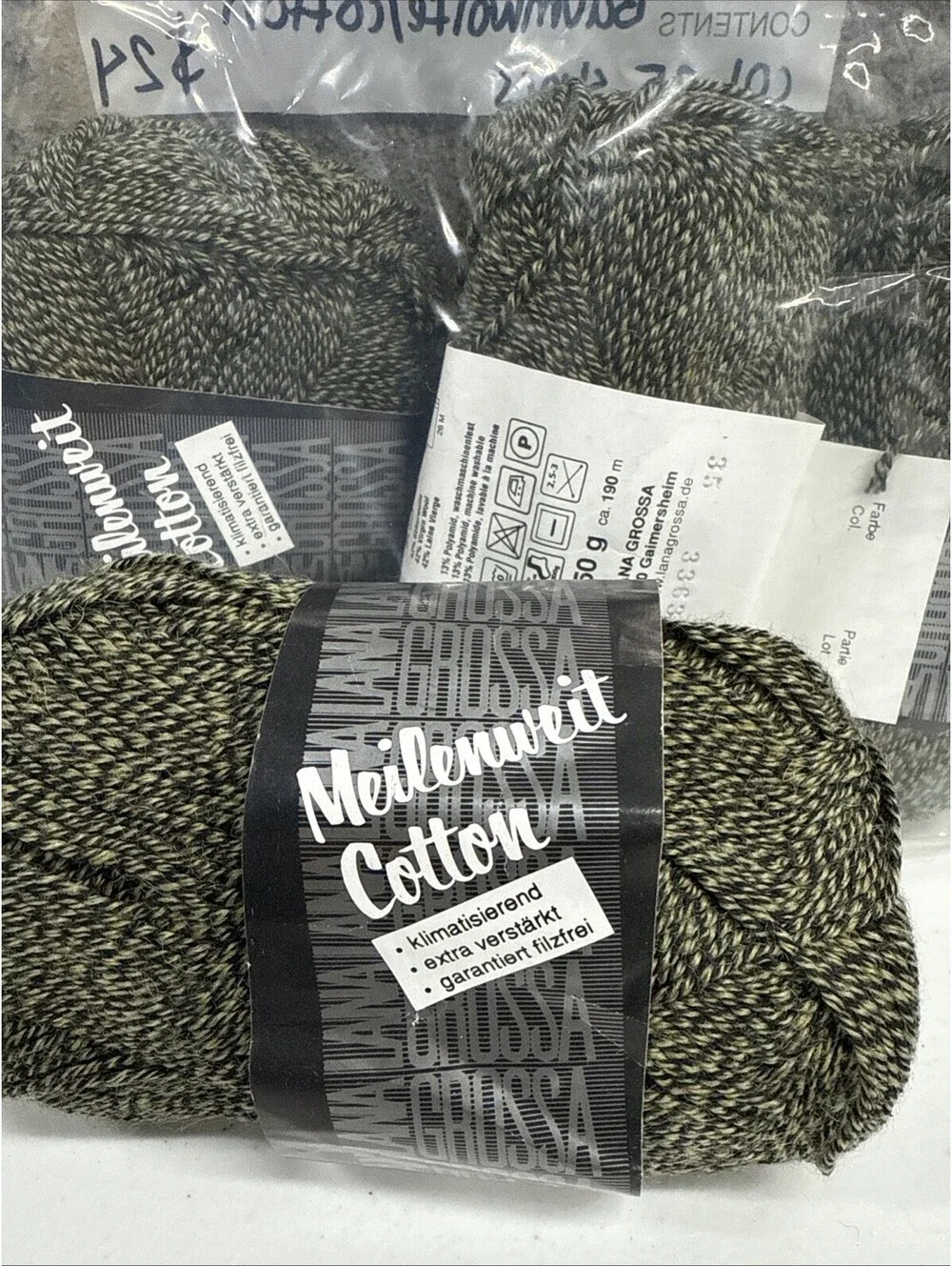 Lana GrossaMeilenweit Cotton Color 35 4 Skein Lot